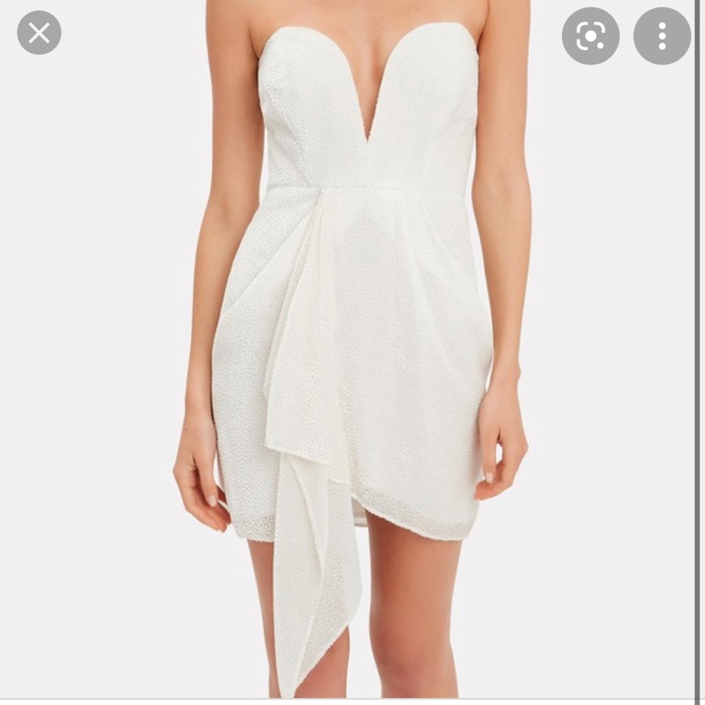NWT Michelle Mason Strapless Burnout Dress - Picture 1 of 7